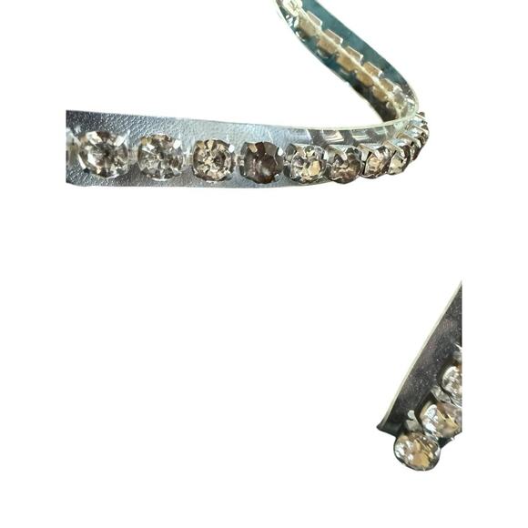 Azalea Wang Olivia Chunky Clear Block Lucite Type Heel Rhinestones size 8.5 - Picture 8 of 8